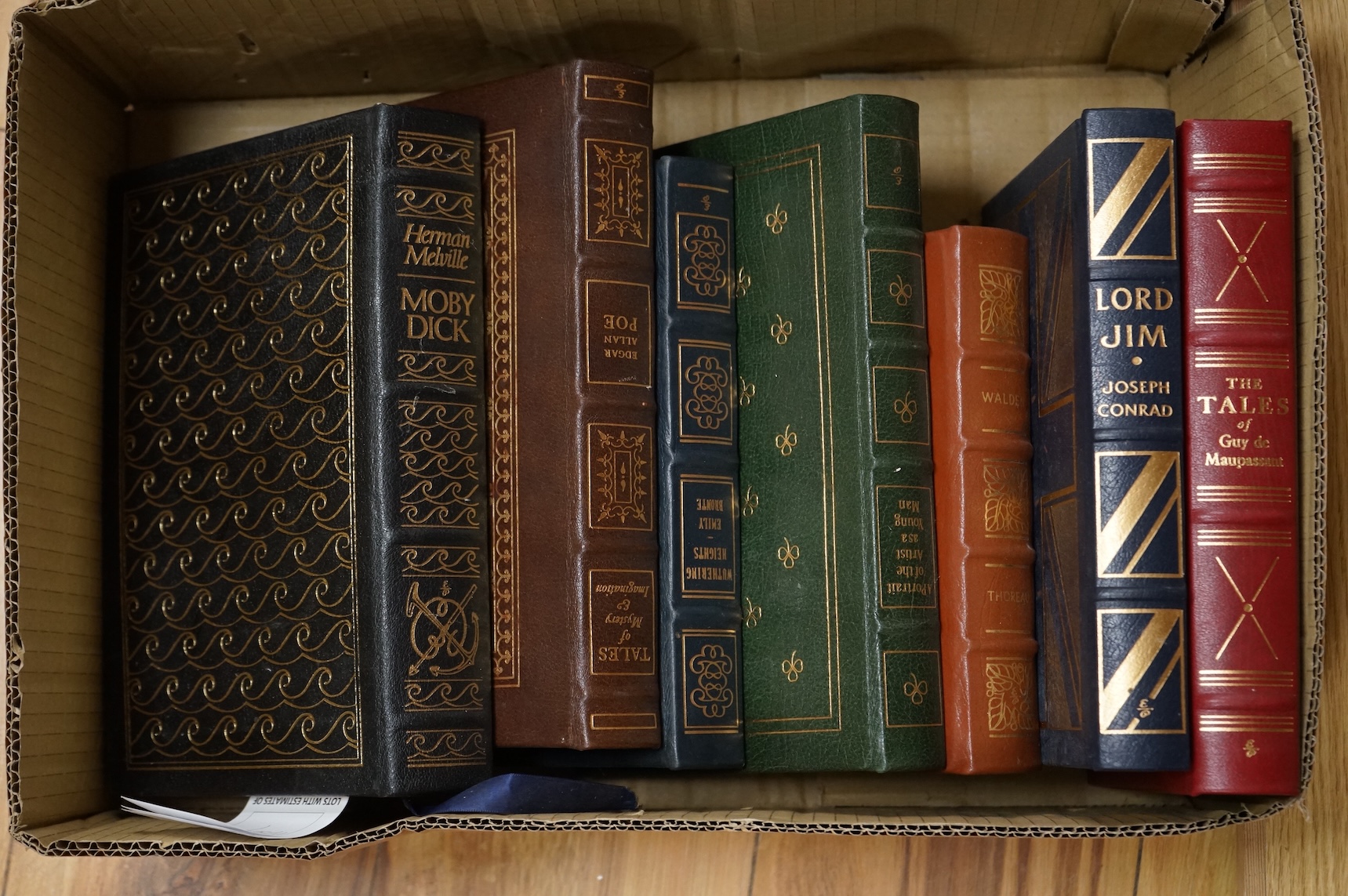 The Easton Press - Collector's Editions, 25 vols. illus. (some coloured); publisher's gilt decorated morocco, ge., 4to. and 8vo. (1970's/80's). *includes Poe's Tales of Mystery, Wilde's Short Stories, Tolkien's Hobbit (c